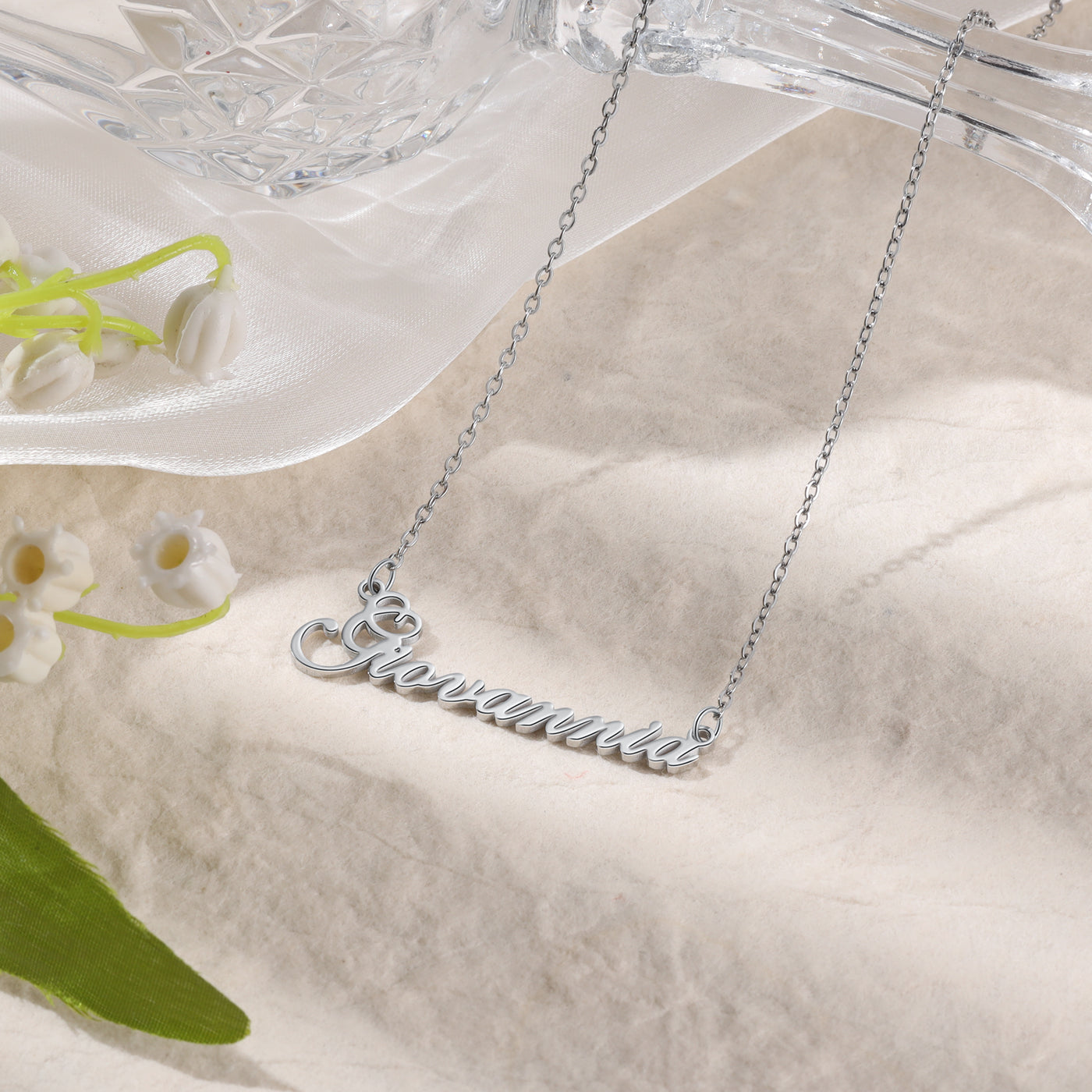 Custom Name Necklace in Silver