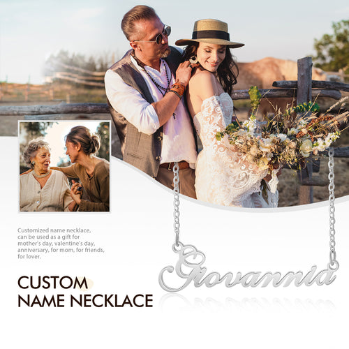 Custom Name Necklace in Silver