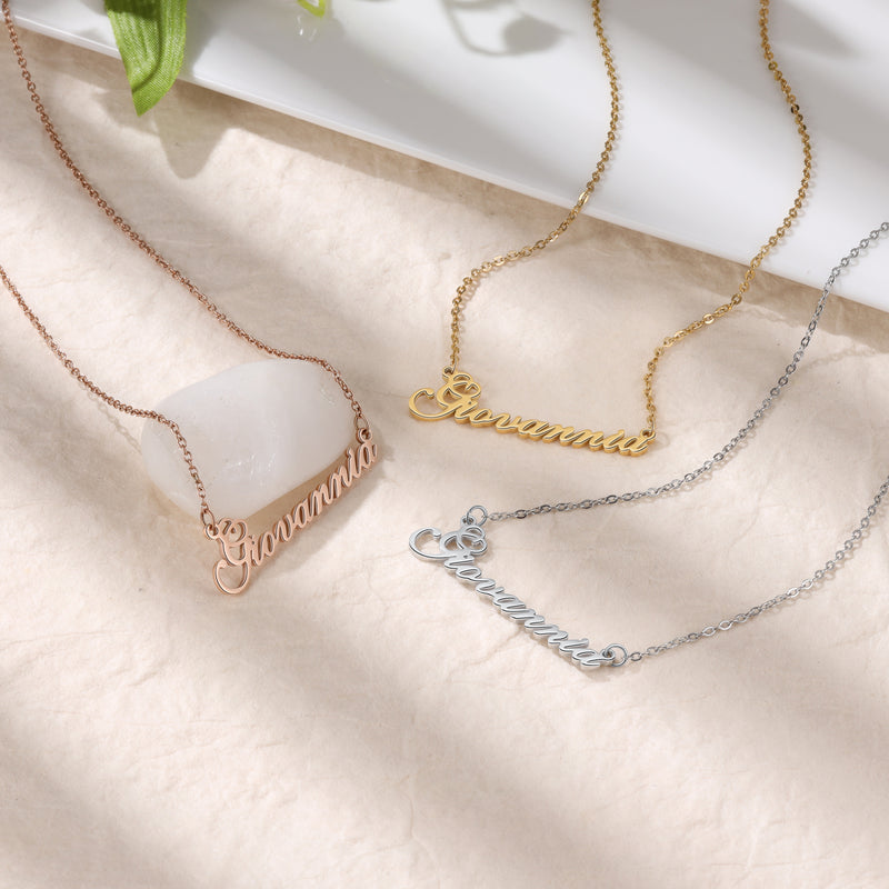 Custom Name Necklace in Silver