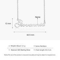 Custom Name Necklace in Silver