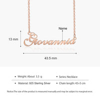 Custom Name Necklace in Silver